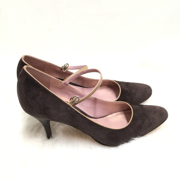 Ann Taylor Shoes - Ann Taylor Brown Suede All Leather Sole Heels Sz 7
